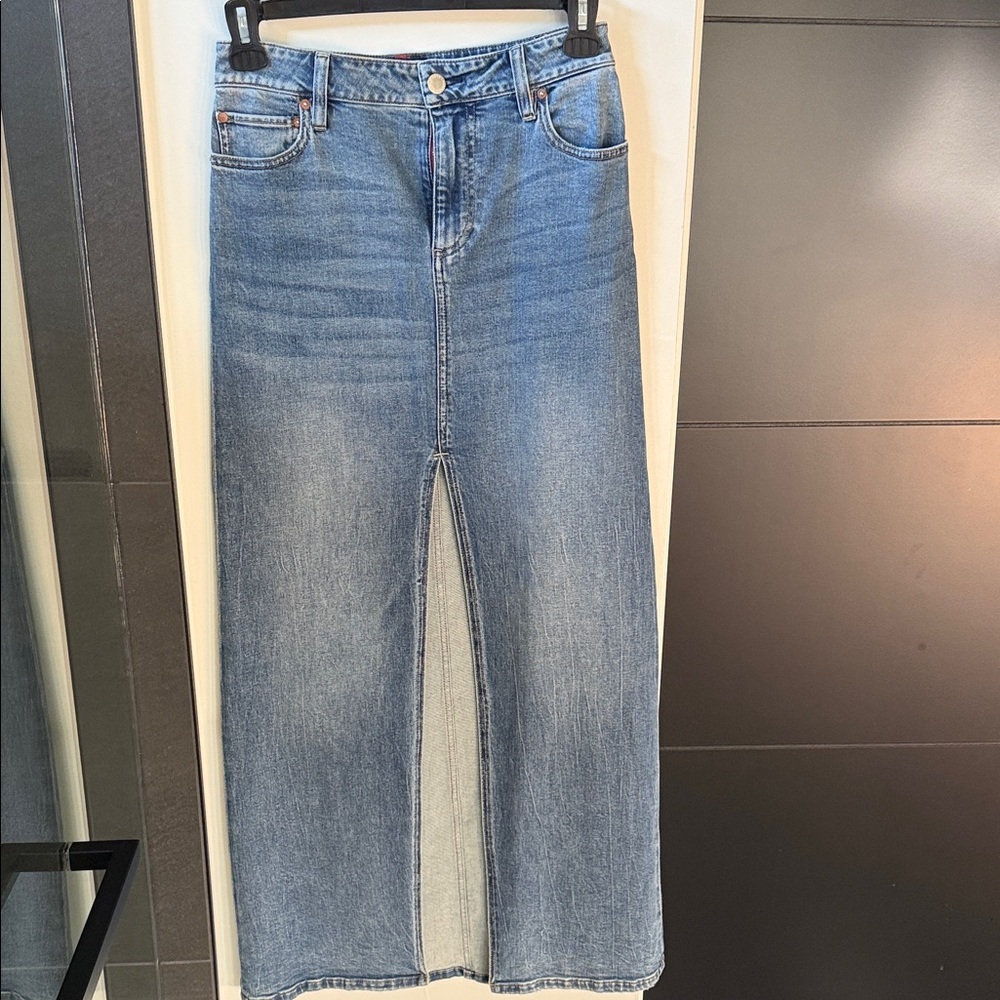 Women's maxi Blue Denim Skirt Alice & Olivia